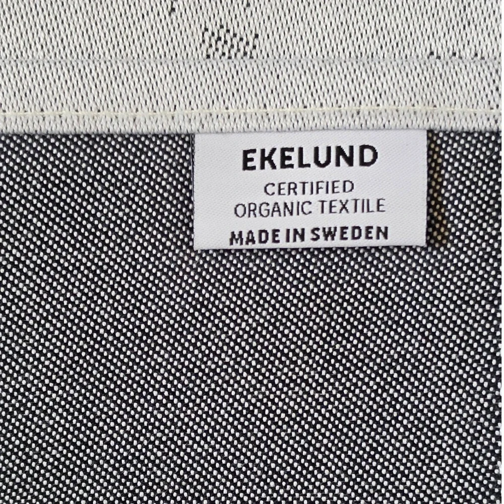 Ekelund Sweden Sheep Organic Cotton Kitchen Towel Grey White‎ Woven Swedish